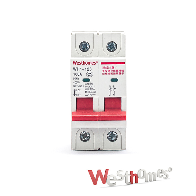 125A AC 230V 400V 4P Miniature Circuit Breaker Main Switch Isolator WH1-125